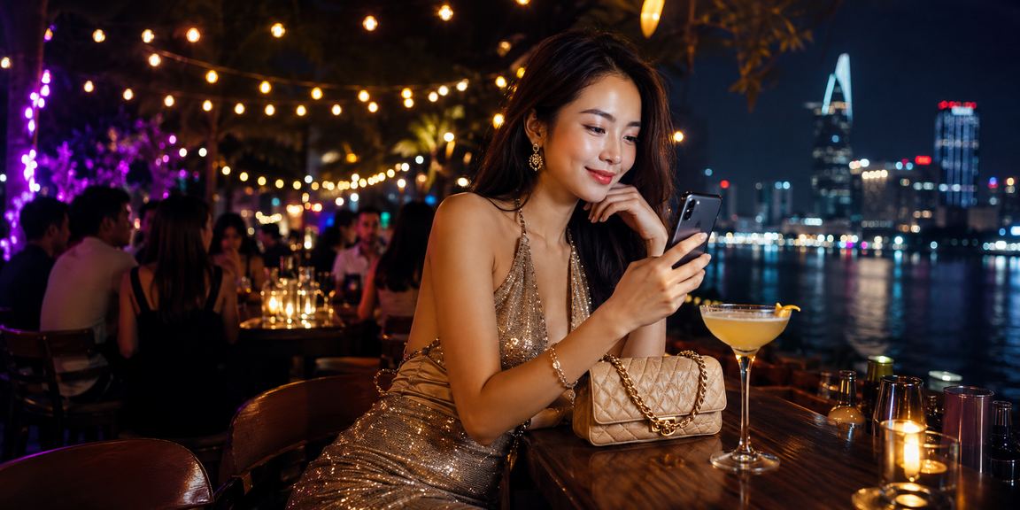 Khung cảnh bãi biển Sài Gòn với người chơi nhận cashback và tìm hiểu mẹo cá cược trực tuyến